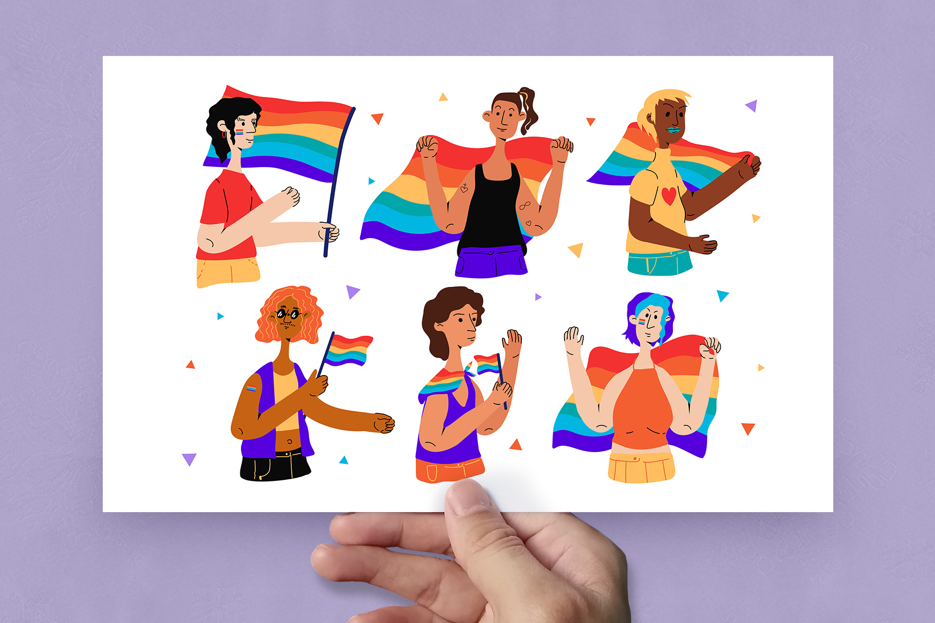 LGBT Activist Illustrations (AI, Vector Formats)
