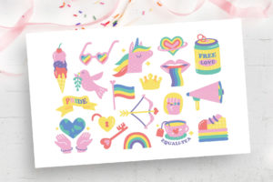 LGBT Pride Clipart Illustrations (AI, Vector Formats)