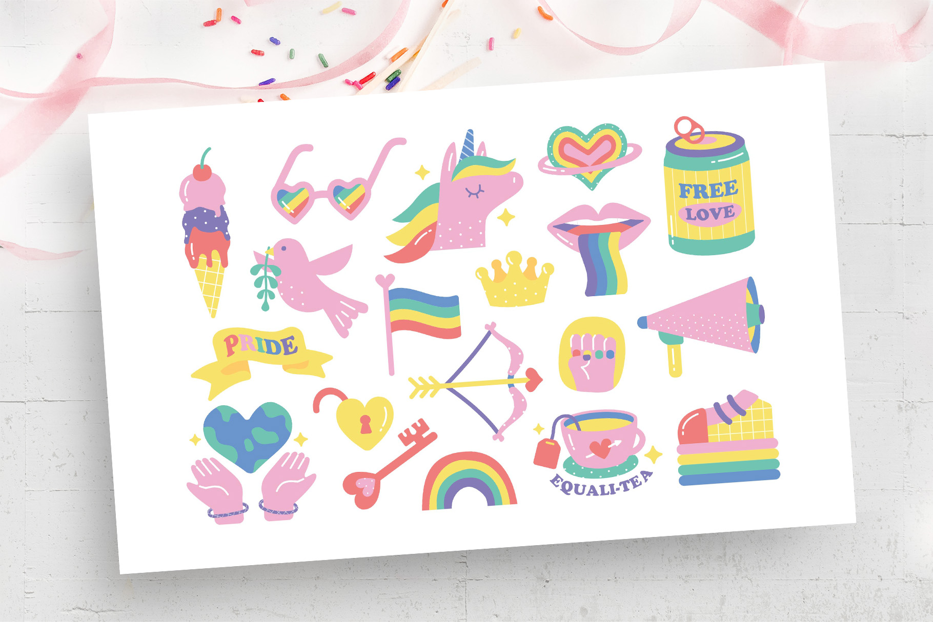 LGBT Pride Clipart Illustrations (AI, Vector Formats)