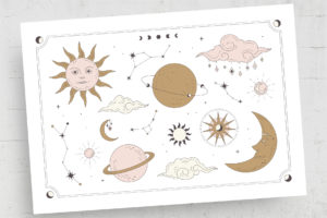Astrology Illustrations (AI, Vector Formats)