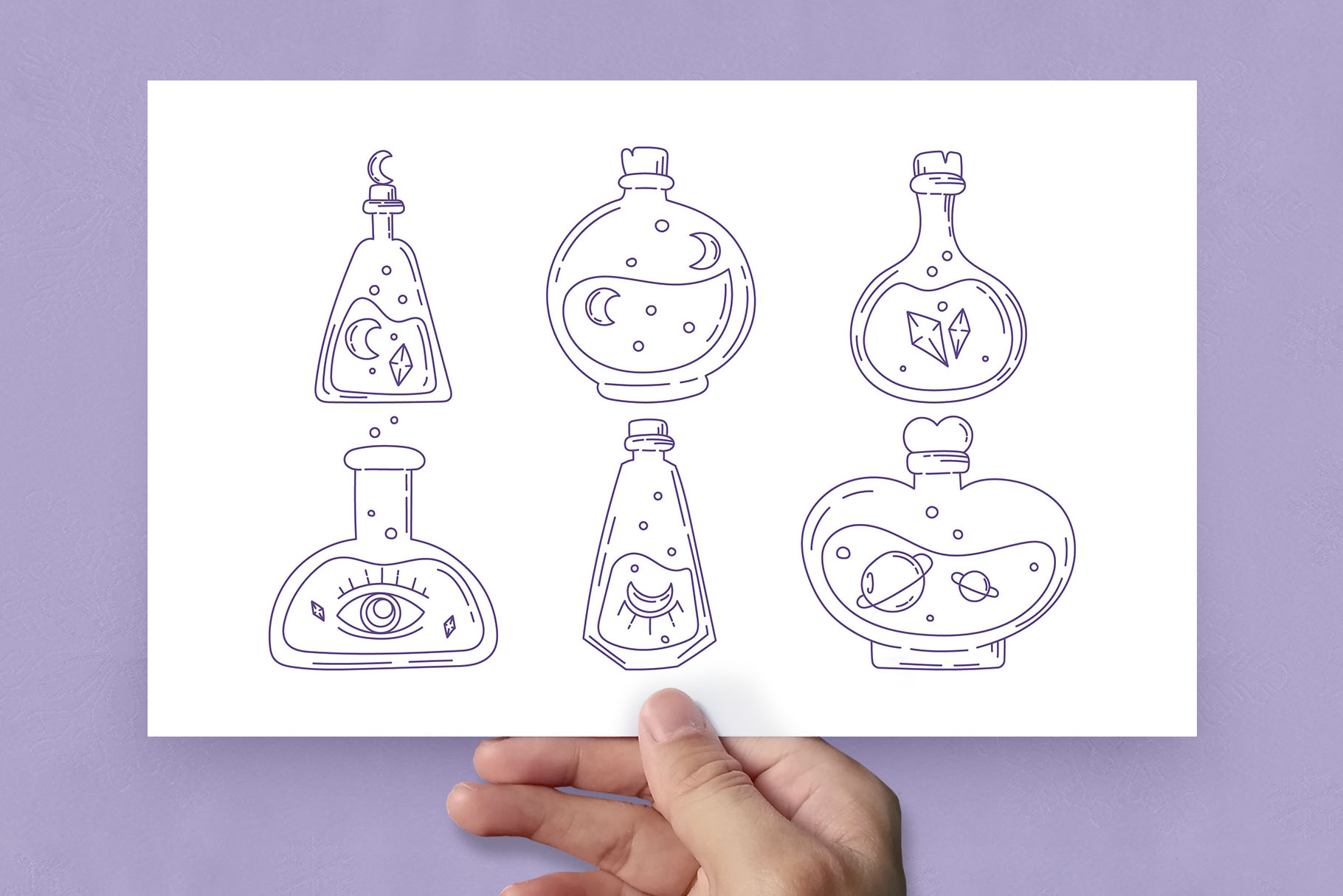 Magic Potion Bottles (AI, Vector Formats)