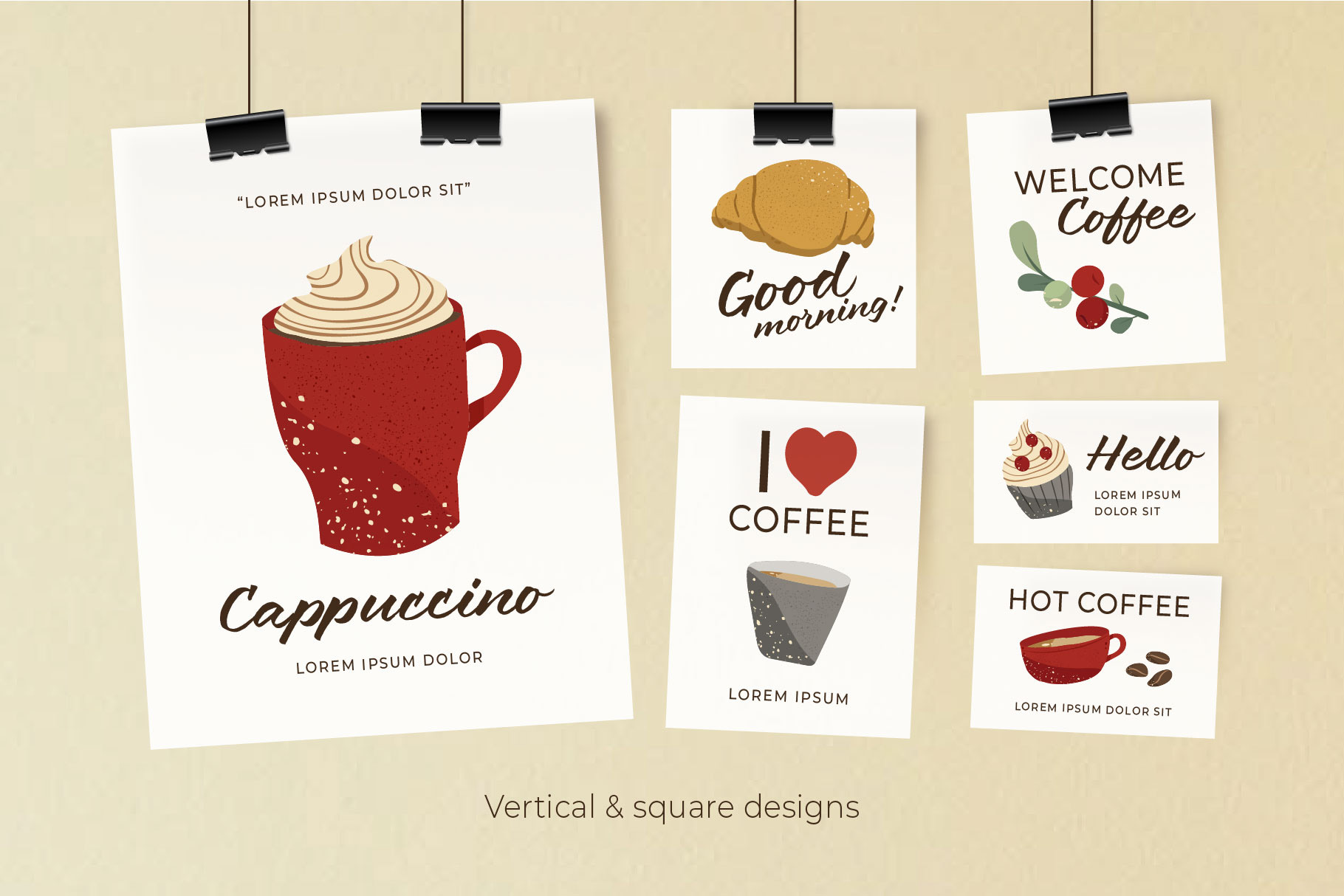 Cafe Coffee Vector Illustrations (AI, Vector Formats)
