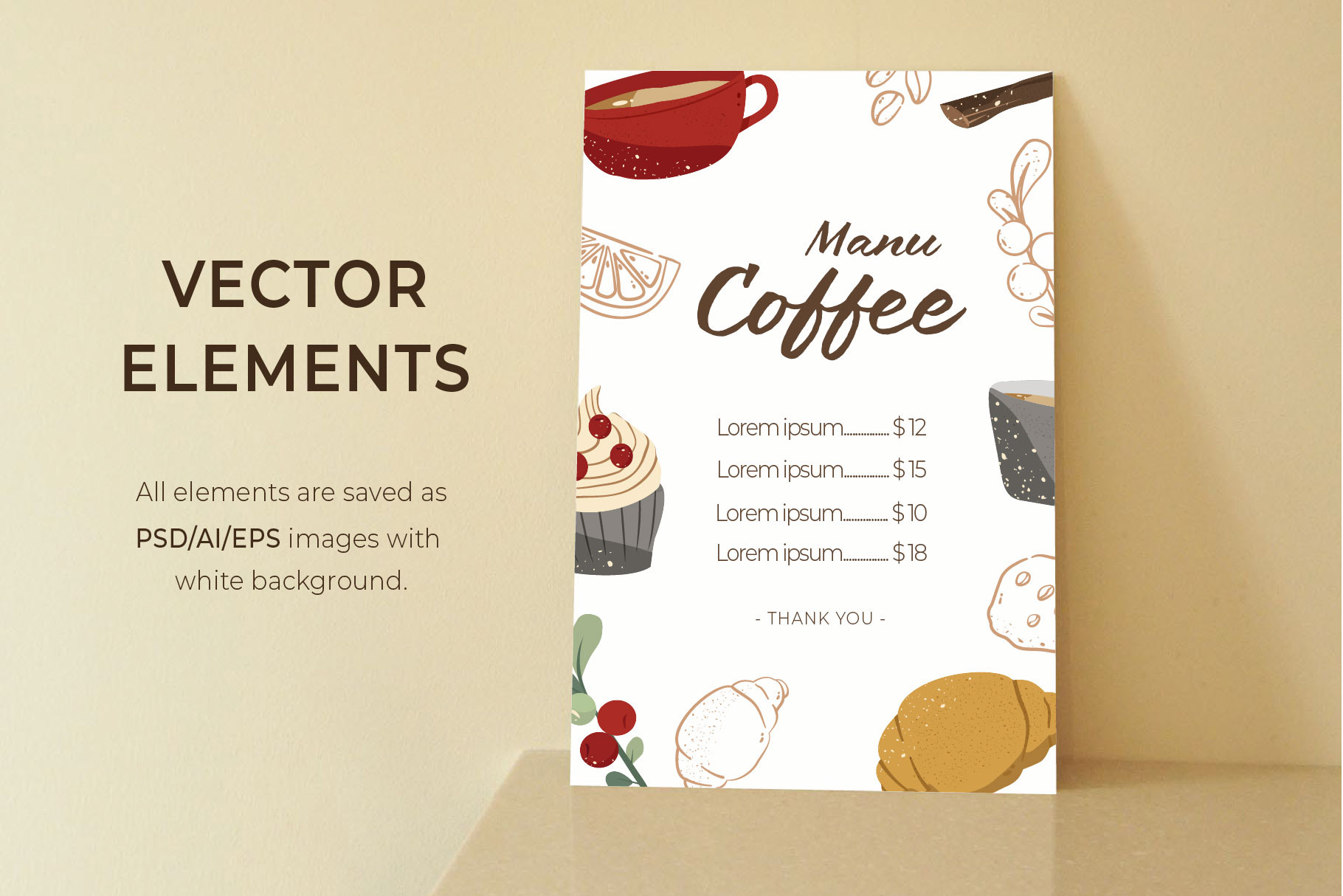 Cafe Coffee Vector Illustrations (AI, Vector Formats)