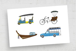 Thai Tuk Tuk Elements (AI, Vector Formats)