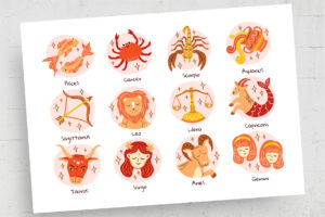 12 Zodiac Signs Illustration Set (AI, EPS Format) DesignerCandies