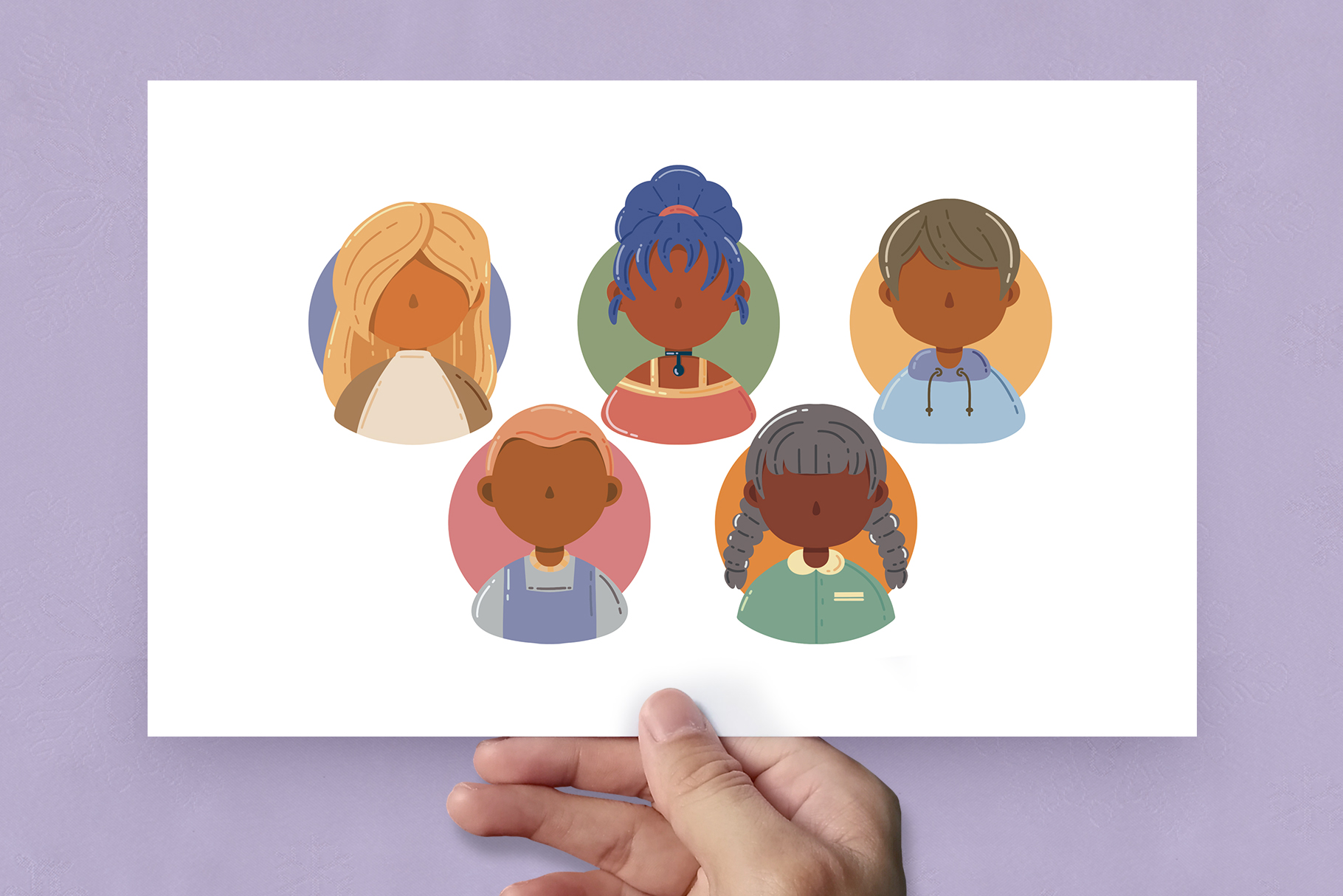 Diverse Character Avatar Illustrations (AI, EPS, SVG Formats) DesignerCandies