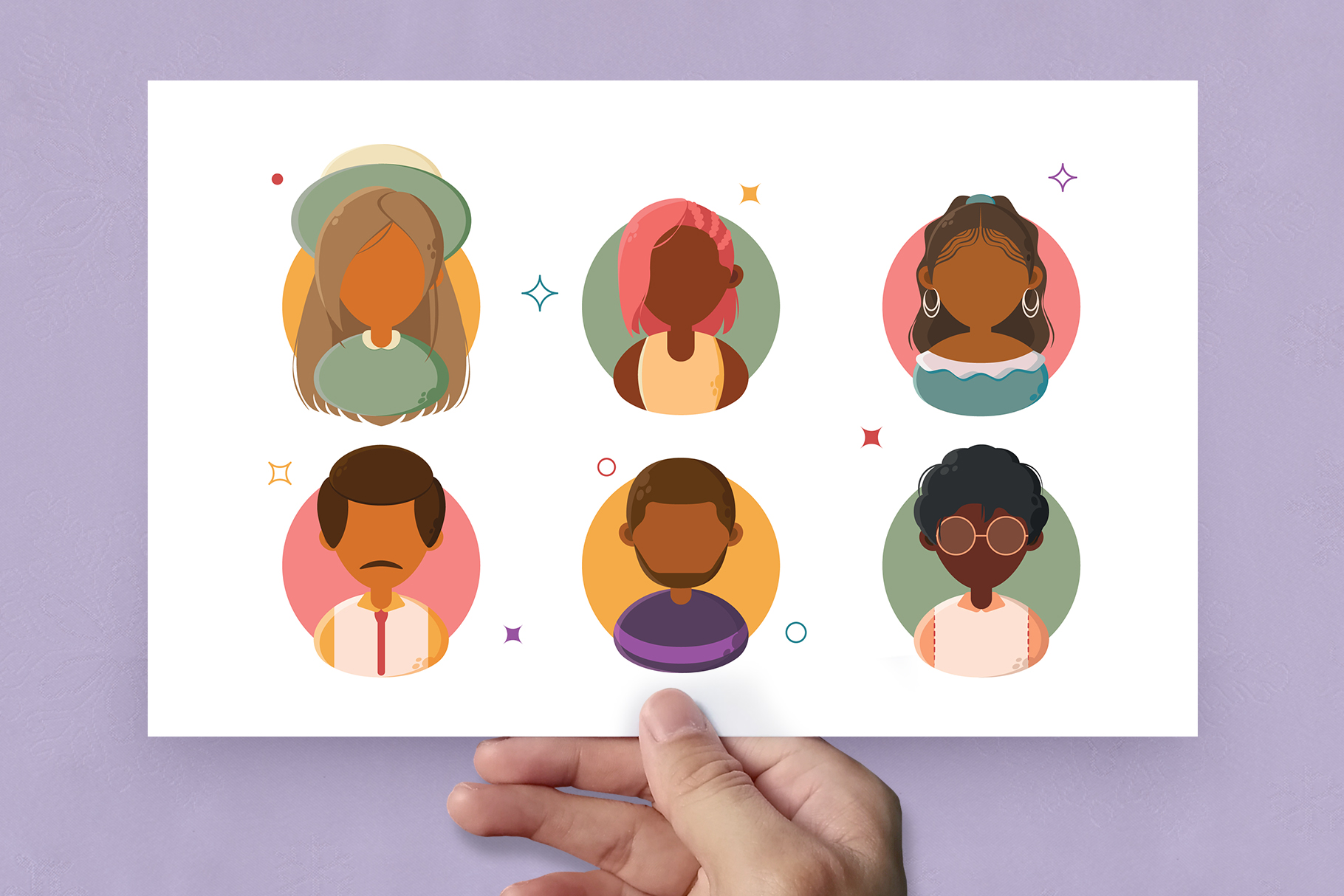 Diverse Character Illustrations (AI, EPS Formats) DesignerCandies