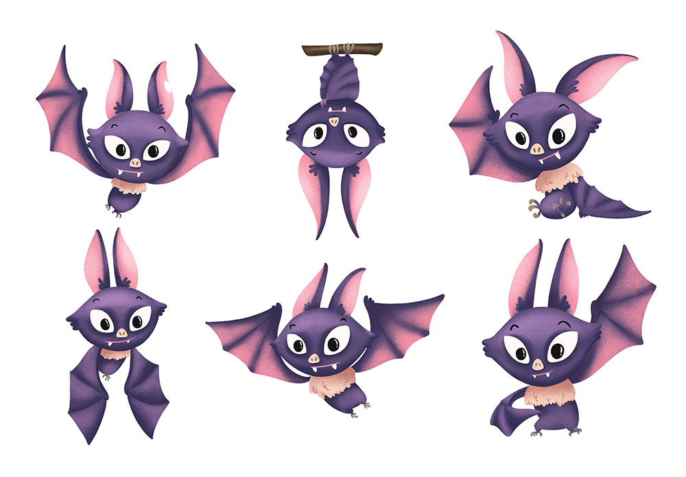 Cute Vampire Bats PNG Clipart