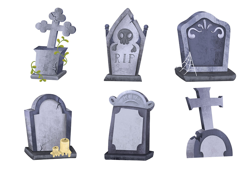 Graveyard Tombstones PNG Clipart
