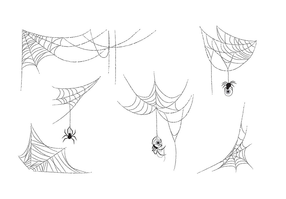 Spiders Web PNG Clipart Vector Illustration