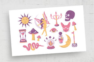 Magic Spiritualism Clipart (AI Format)
