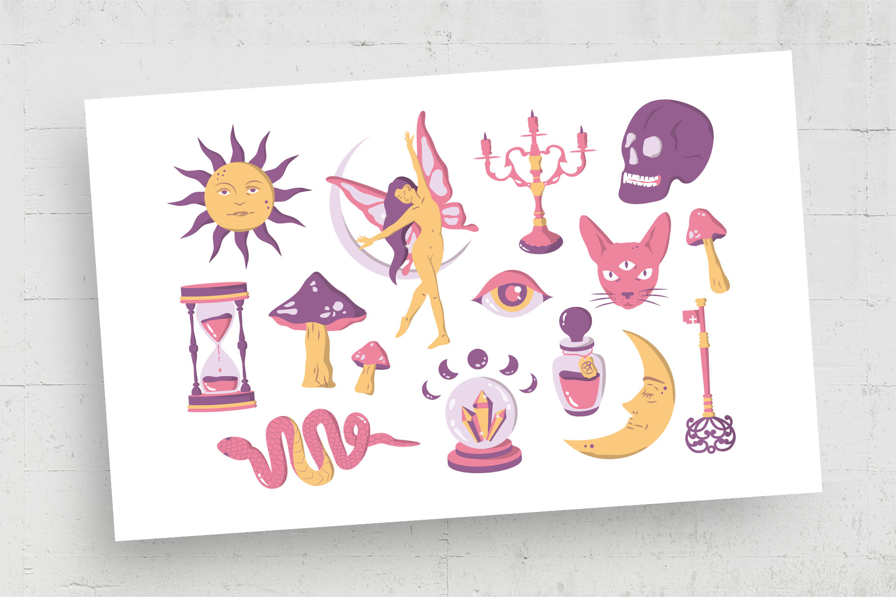 Magic Spiritualism Clipart (AI Format)
