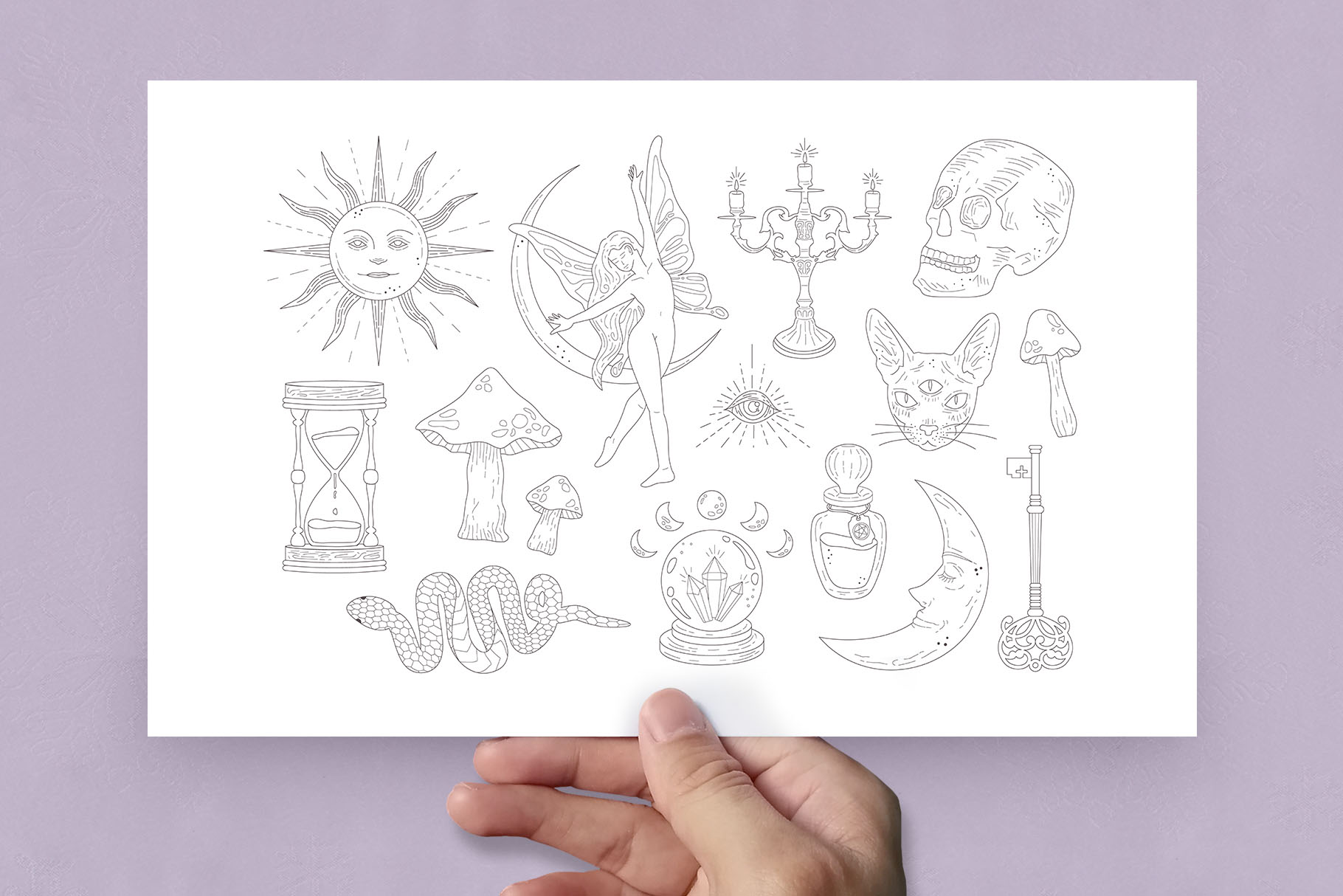 Magic Spiritualism Clipart (AI Format)