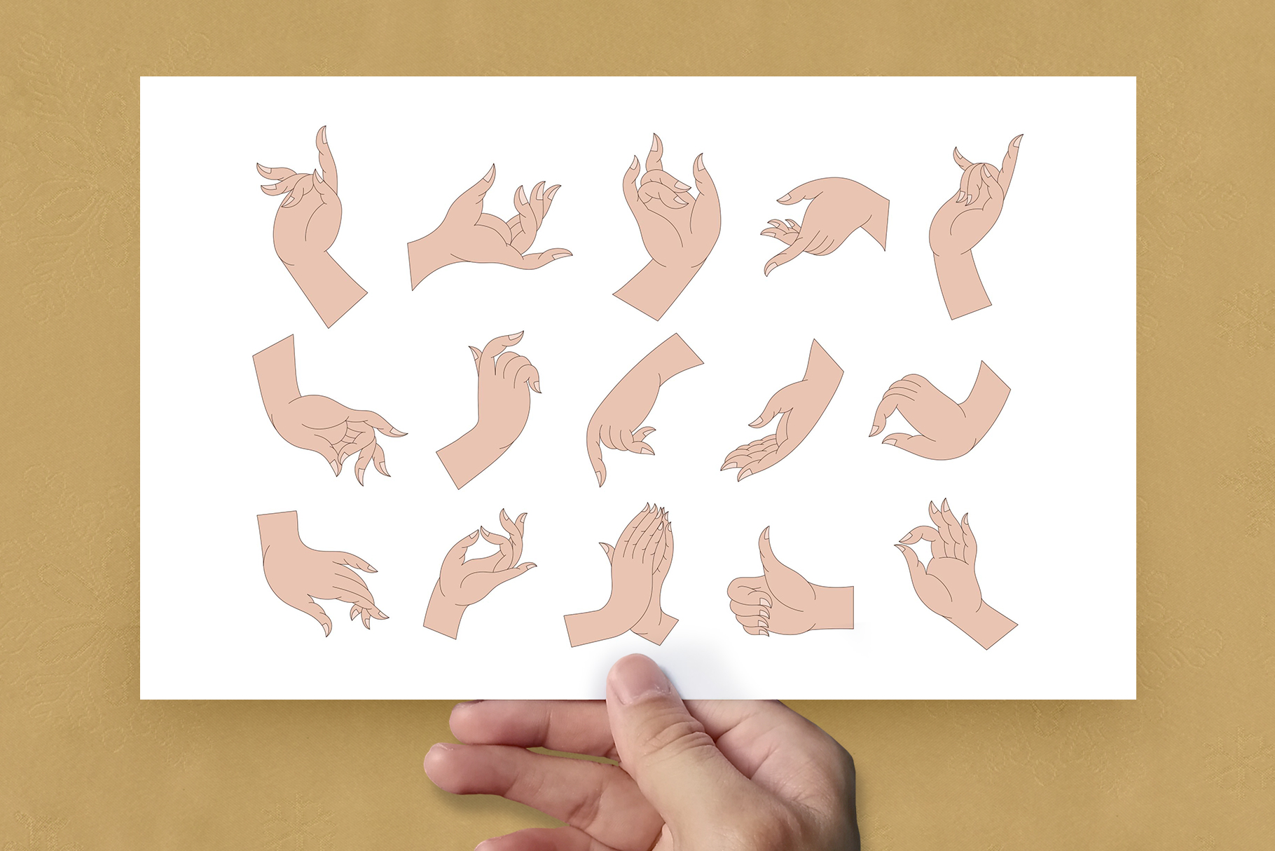 Thai Hand Illustrations (AI, EPS Format)