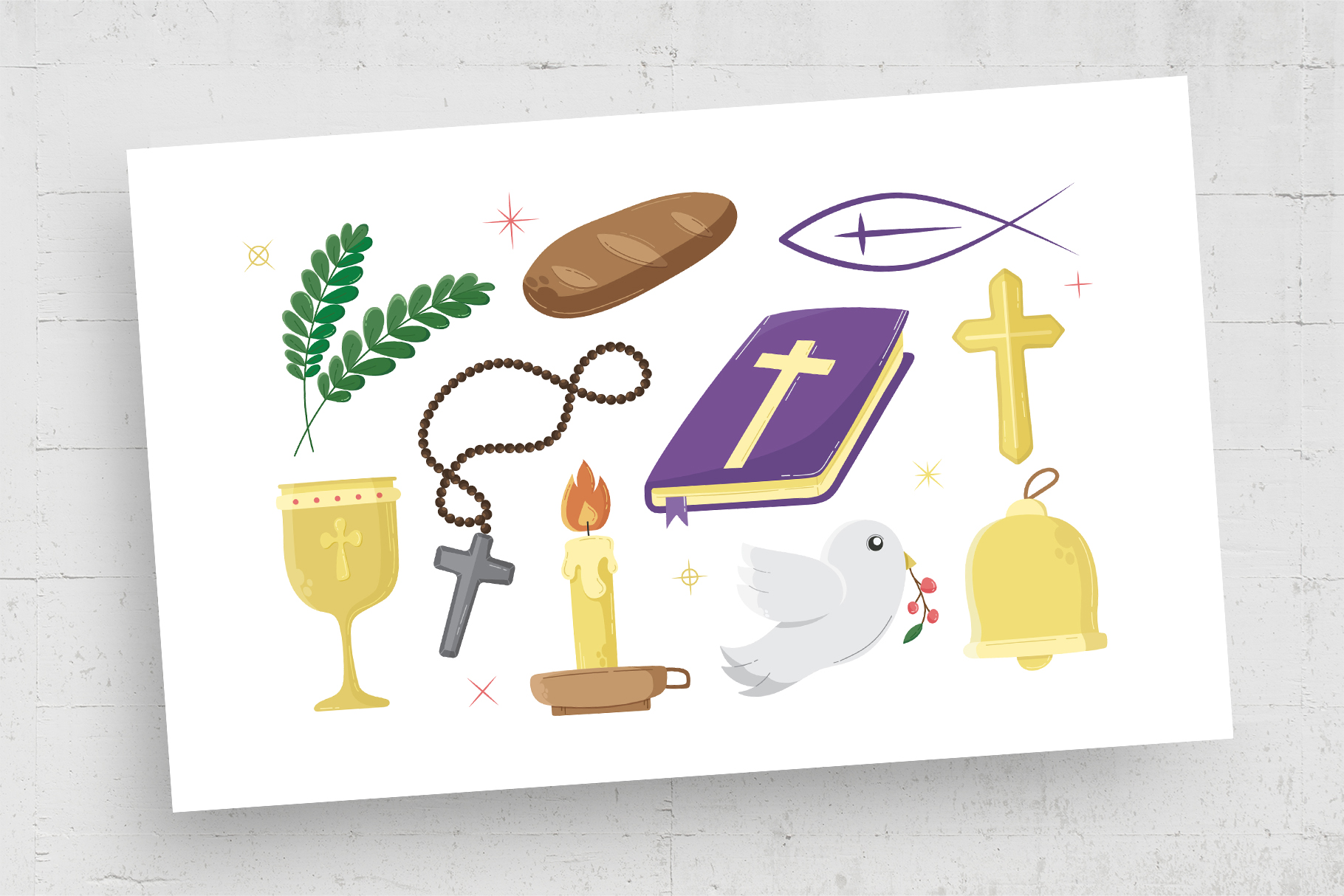 Christian Clipart Illustration Elements (AI, EPS Format)