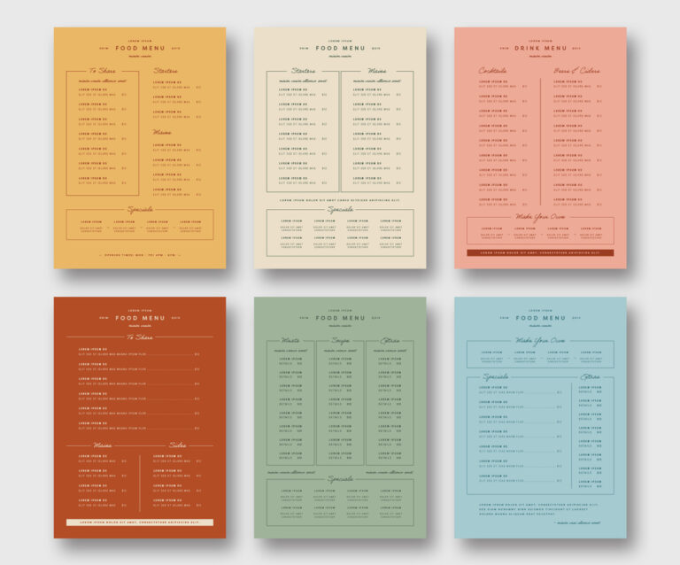 59 Best Illustrator Menu Templates - DesignerCandies