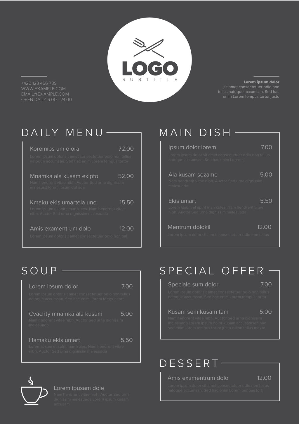 dark-gray-restaurant-menu-layout-with-line-art-illustrations-illustrator