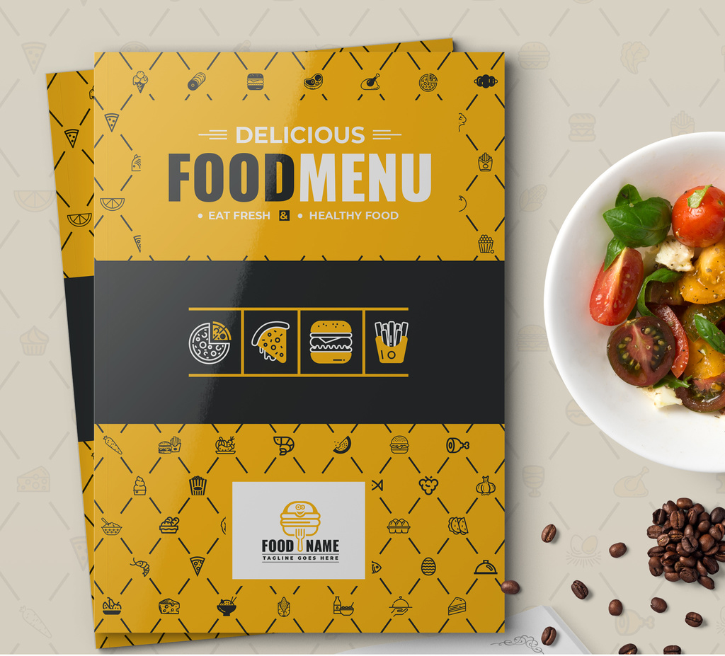 food-menu-design-food-order-yellow-illustrator