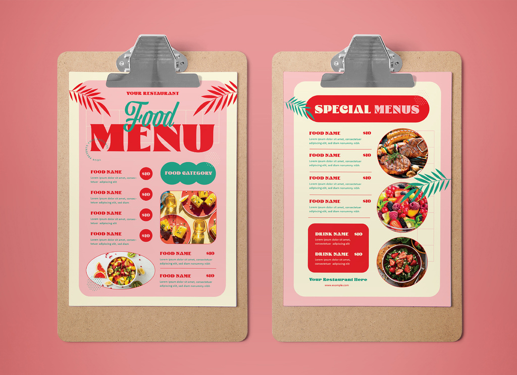 food-menu-summer-theme-layout-illustrator
