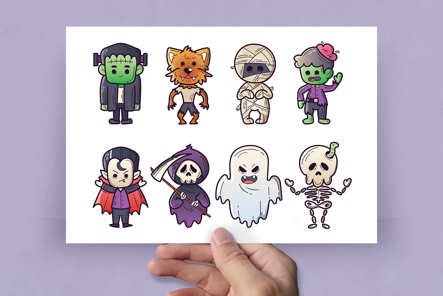 Halloween Character Illustrations (Ai, EPS Format)