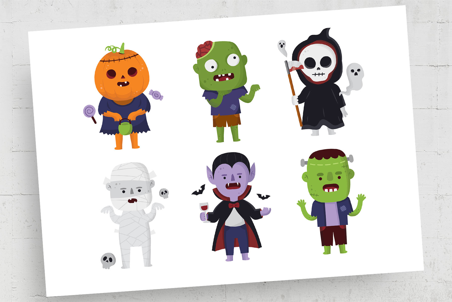 Halloween Characters (AI, EPS Format)