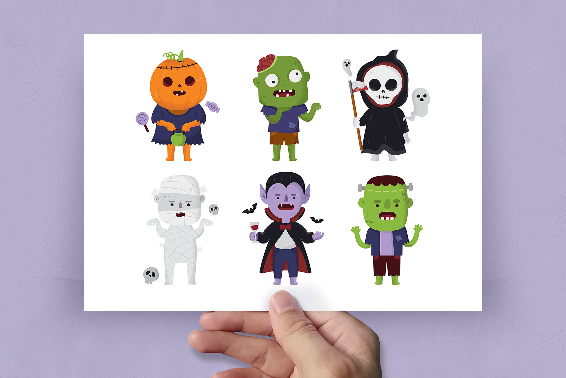 Halloween Characters (AI, EPS Format)