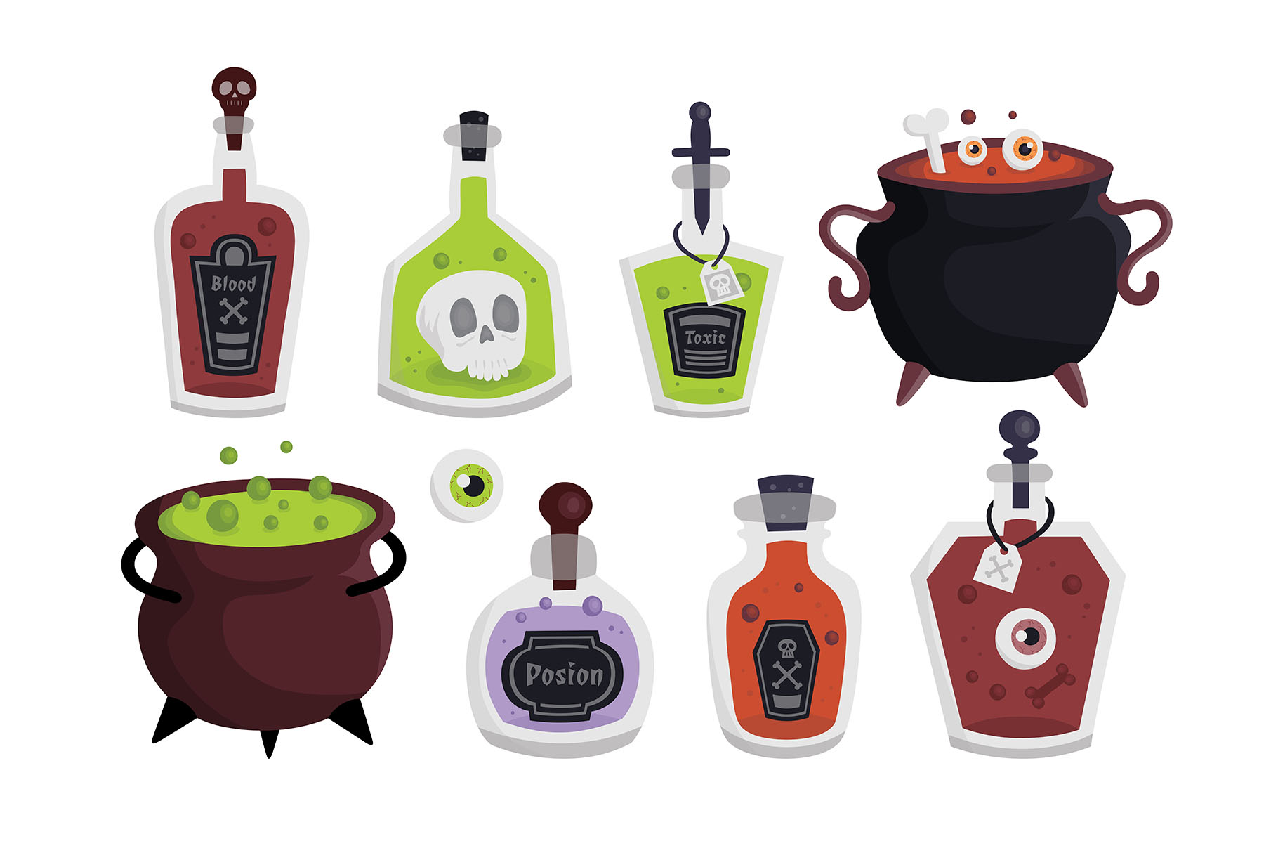 halloween-potions-clipart (AI, EPS Format)