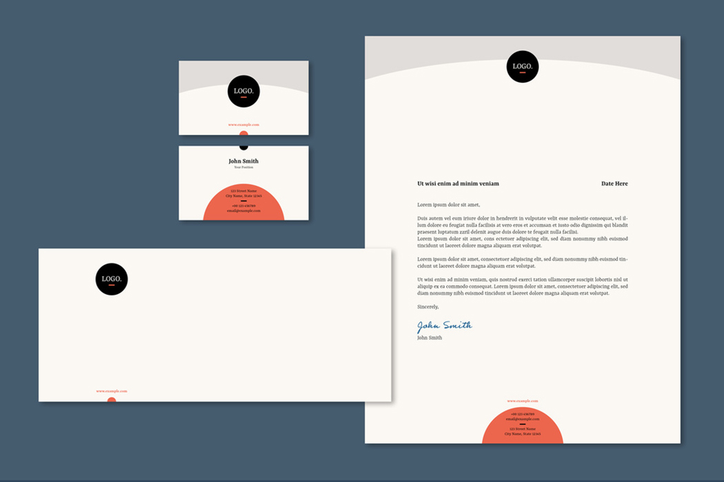 stationery-set-layout-with-circles-indd