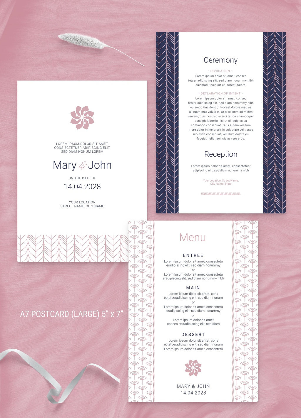 wedding-invitation-flyer-with-modern-japanese-pattern-illustrator
