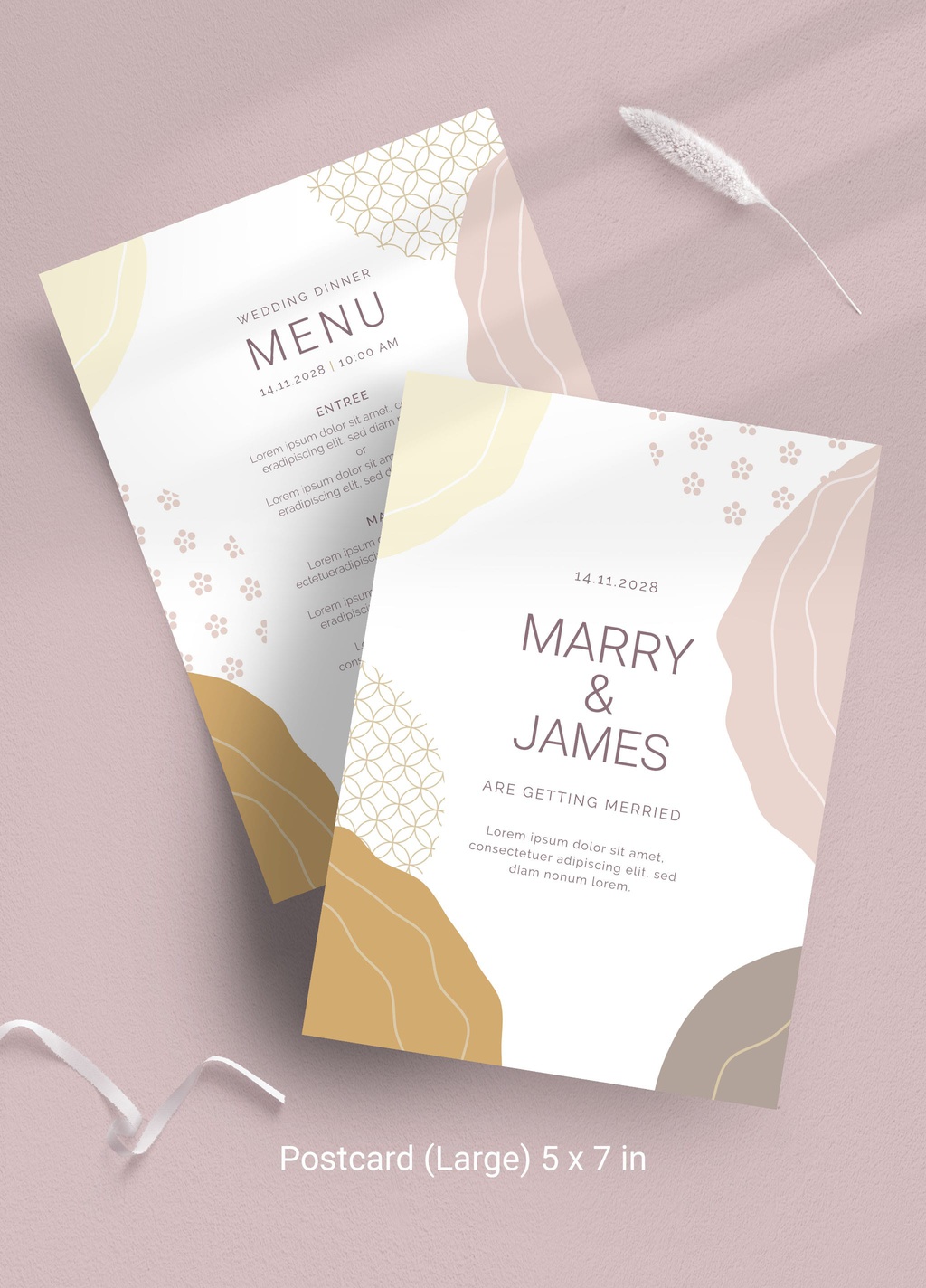 wedding-invitation-postcard-flyer-layout-with-champagne-colors-illustrator