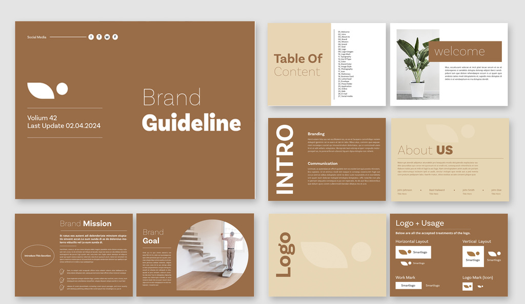 Brand Identity Guidelines Brochure Layout (INDD Format)