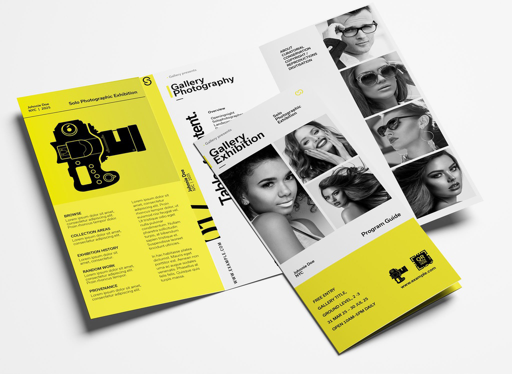 Brochure Layout for Photographers and Photography Exhibitions (PSD Format)