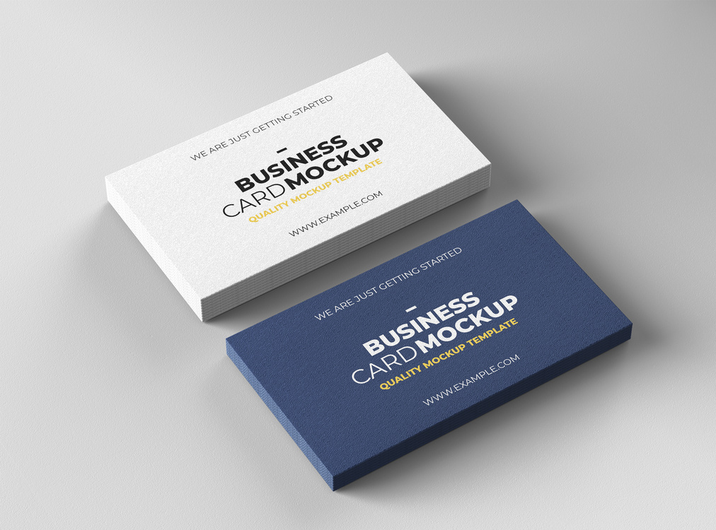 Business Card Mockup Template (PSD Format)