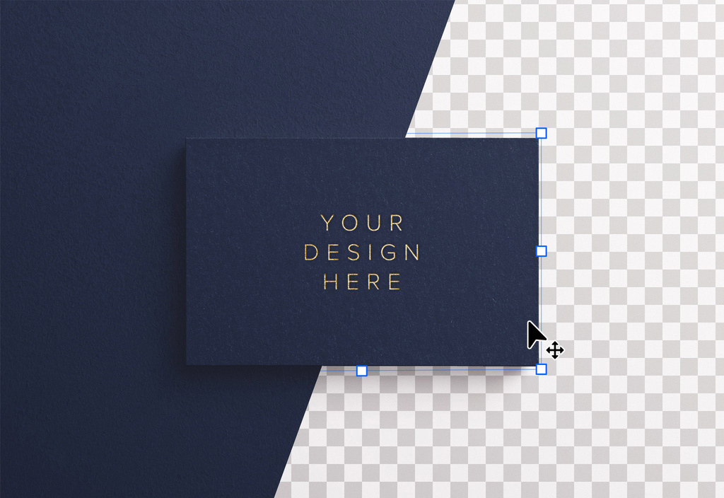 Business Card with Hot Foil Mockup (PSD Format)