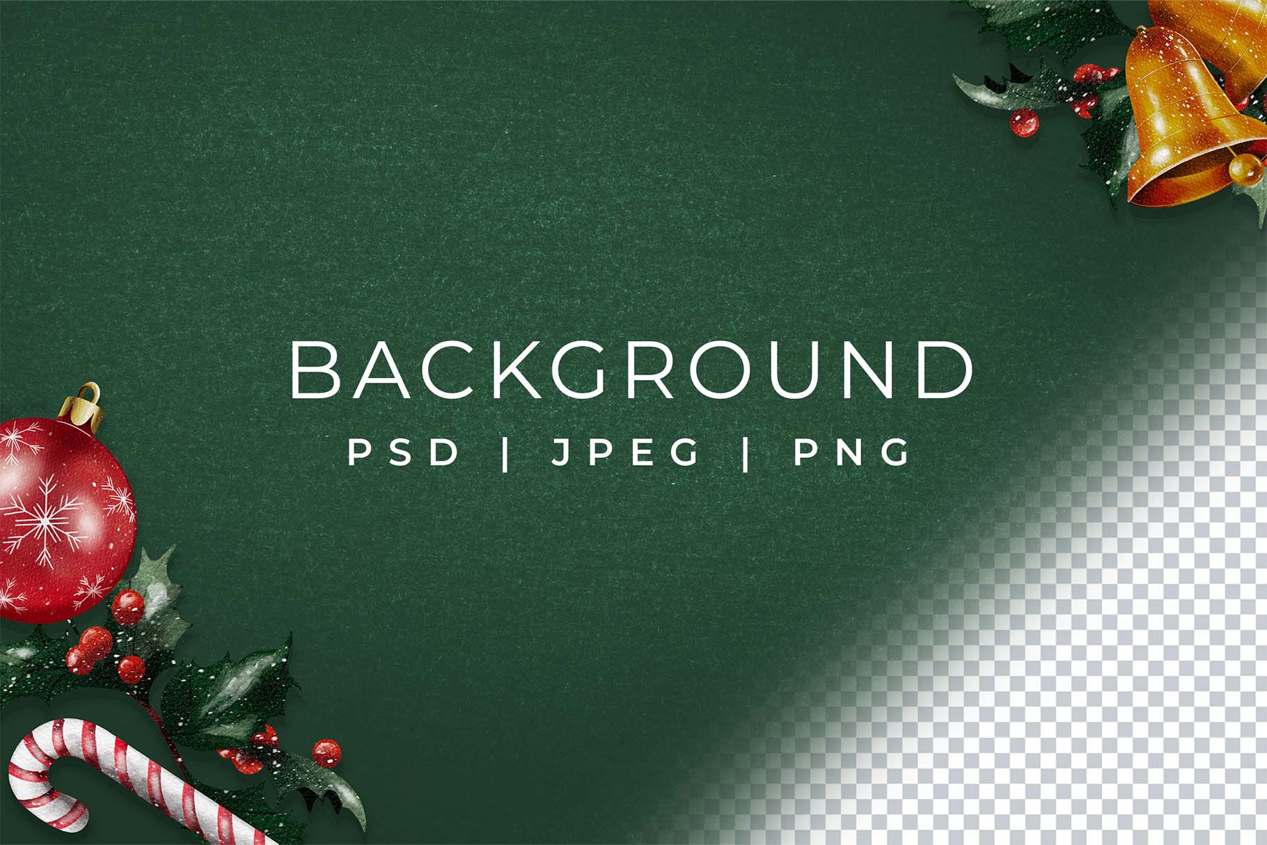 Christmas Clipart Background (PSD, PNG, JPEG Format)