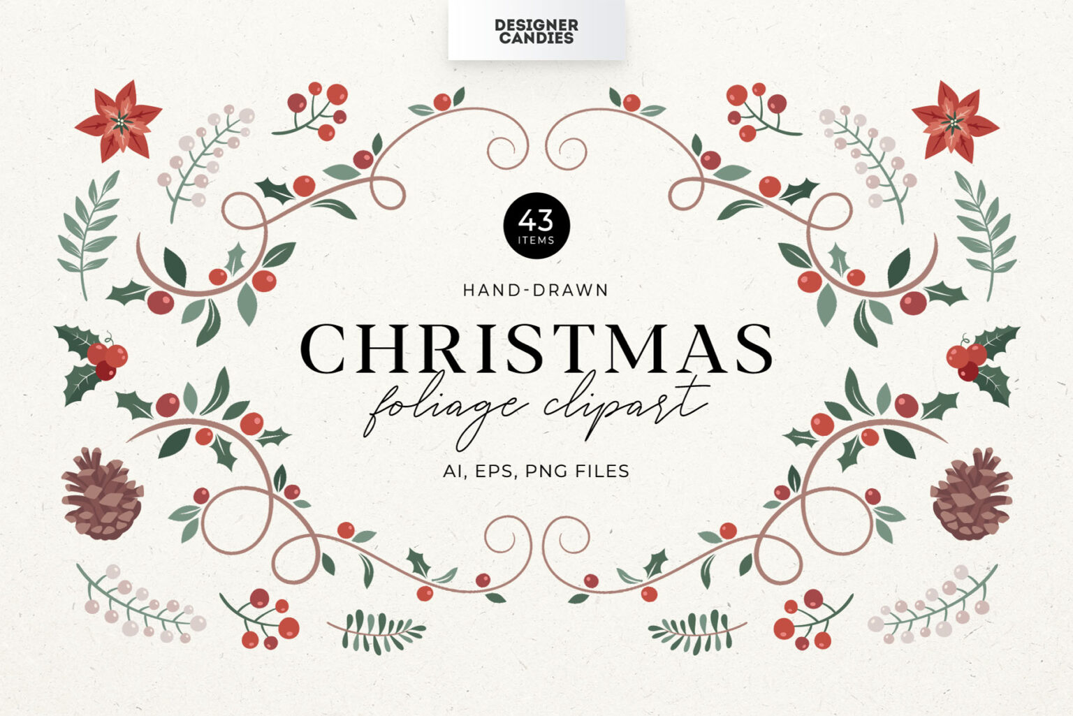 Christmas Foliage Graphic Pack - DesignerCandies