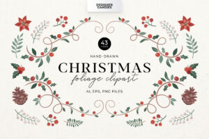 Christmas Foliage Graphic Pack (PSD, AI, EPS Format)
