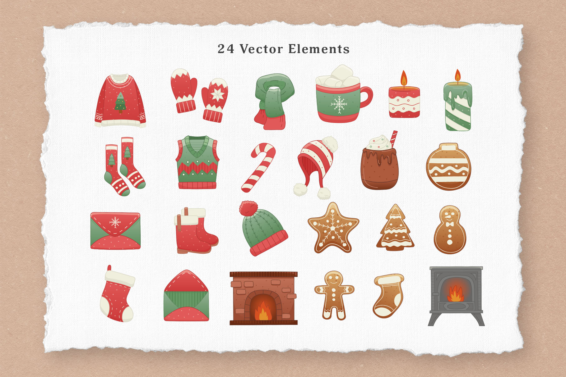 Christmas Illustrations Pack *AI, EPS, PNG Format(
