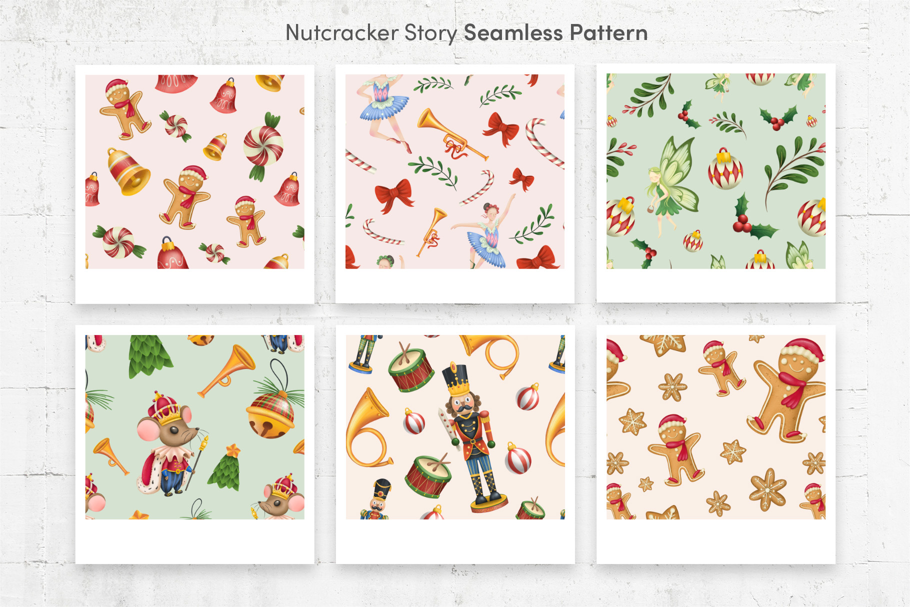 Christmas Patterns Collection (PNG, PAT Format)