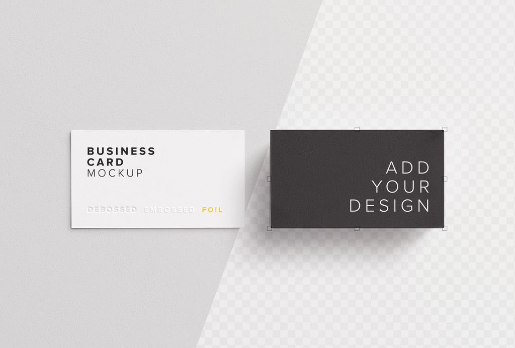  Front and Back Business Card Mockup (PSD Format)