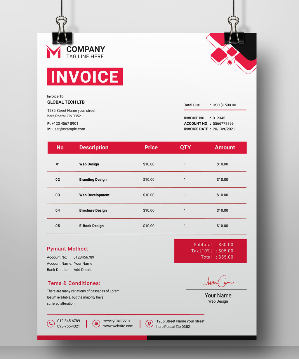 Invoice Layout (AI Format)