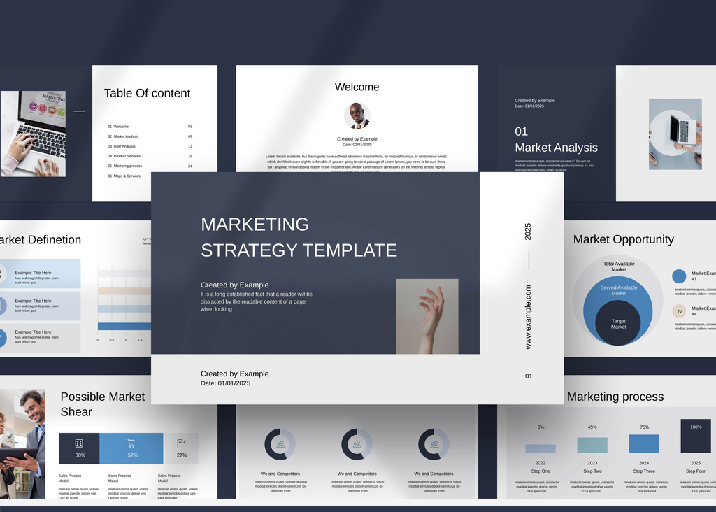 Marketing Strategy Presentation Layout (INDD Format)