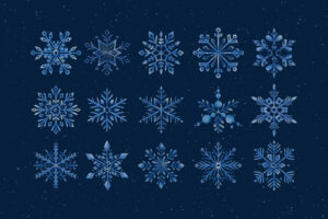 Snowflake Clipart Illustrations (PSD, PNG Format)