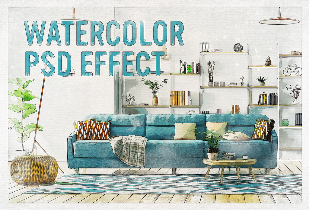 Watercolor Photo Effect (PSD Format)