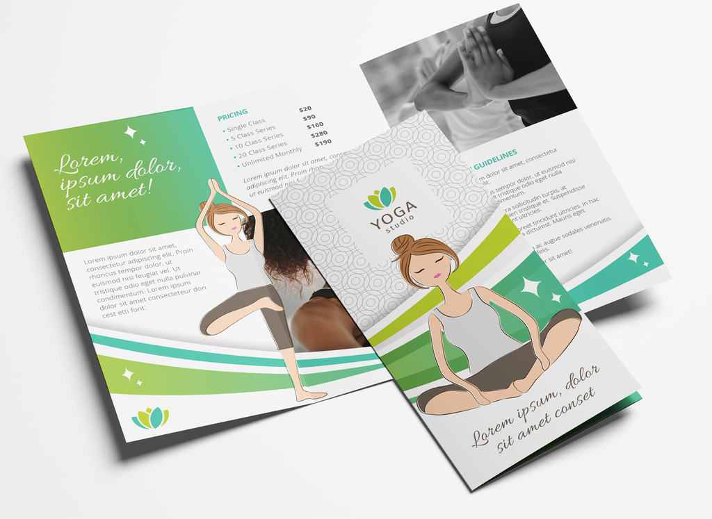 Yoga Studio Brochure Layout (PSD Format)