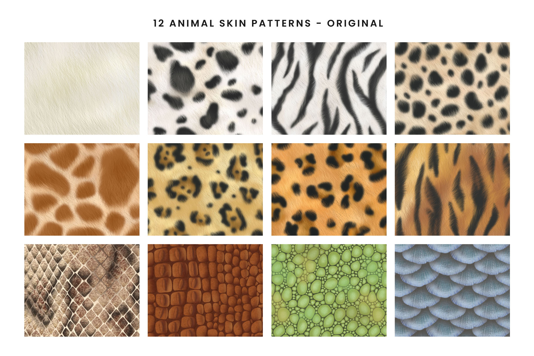 Animal Patterns (PSD, PAT, JPEG Format)