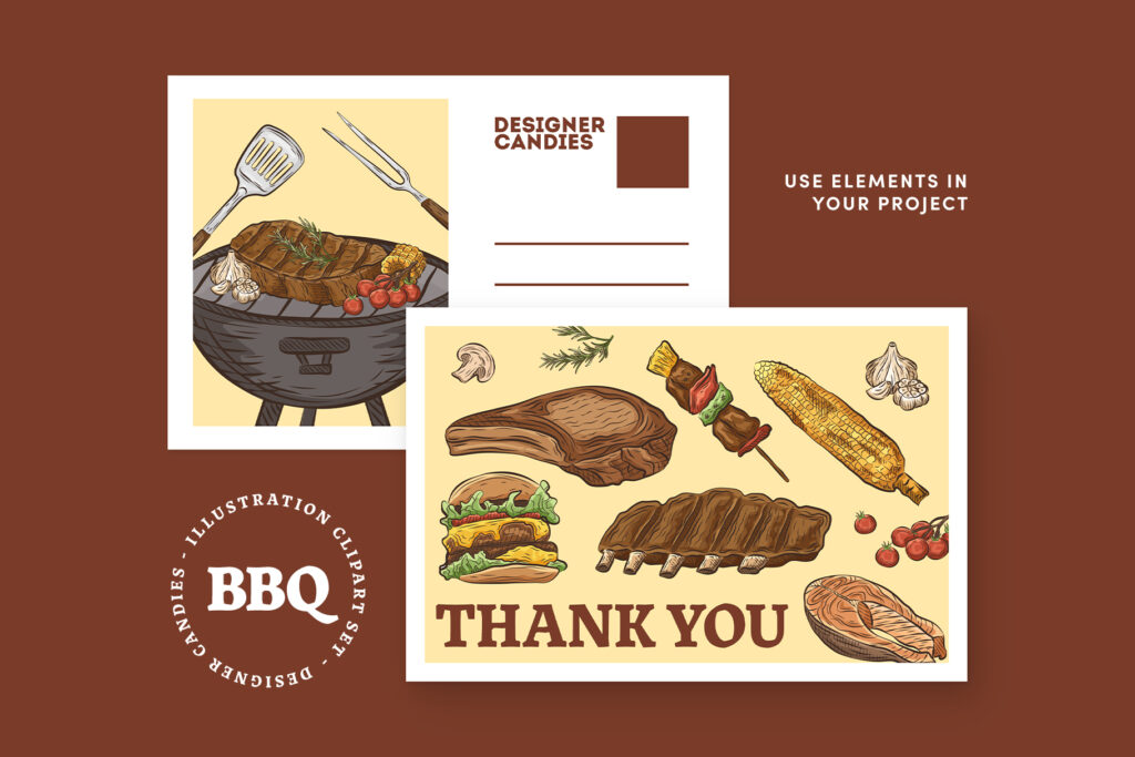 Barbecue BBQ Illustrations [AI, EPS, PNG Format] - DesignerCandies