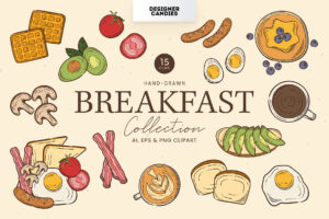Breakfast Illustrations (EPS, PNG, AI Format)