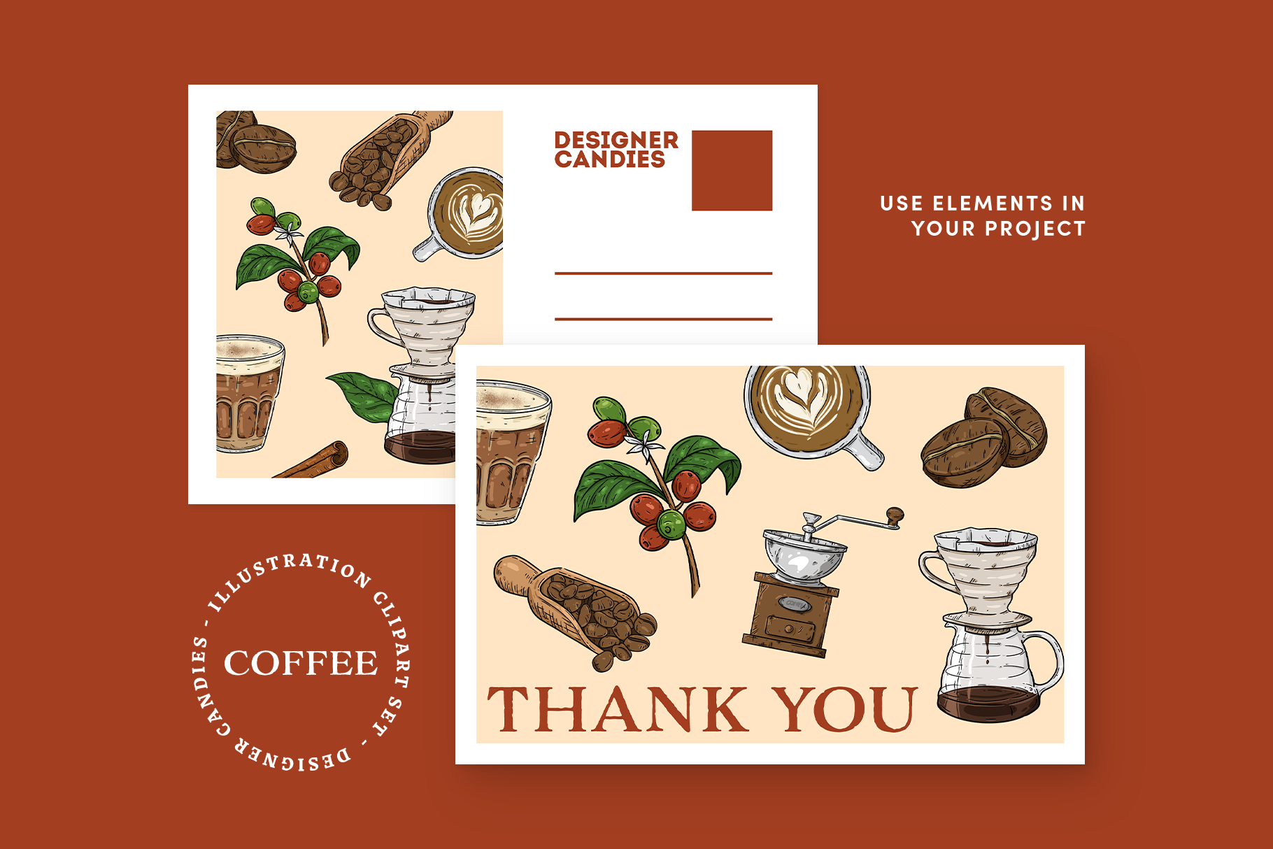 Coffee Clipart Illustrations (PSD, PNG Format)