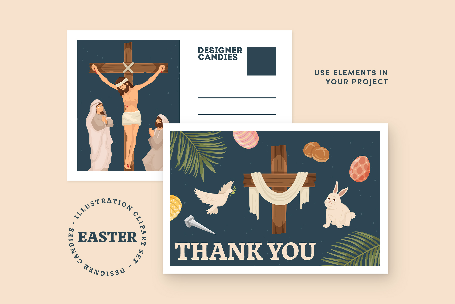 Easter Illustrations (AI, EPS, PNG Format)